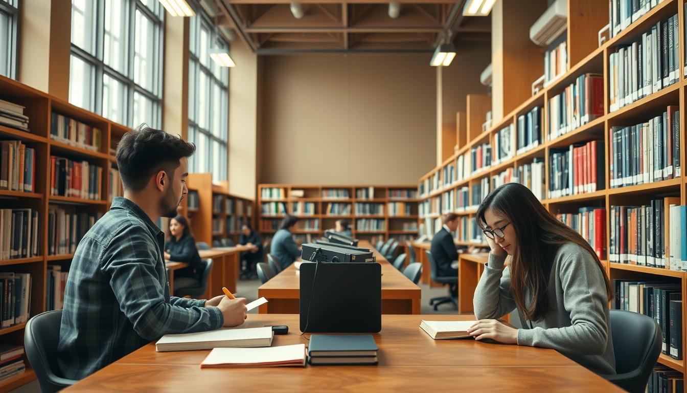 Students collaborating in study space